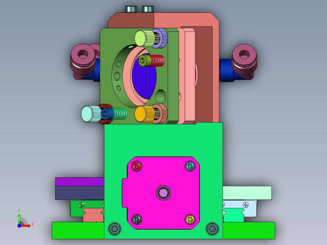 防结露功能的激光头结构前视图