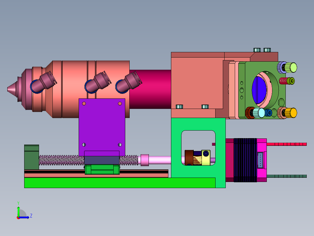 防结露功能的激光头结构左视图