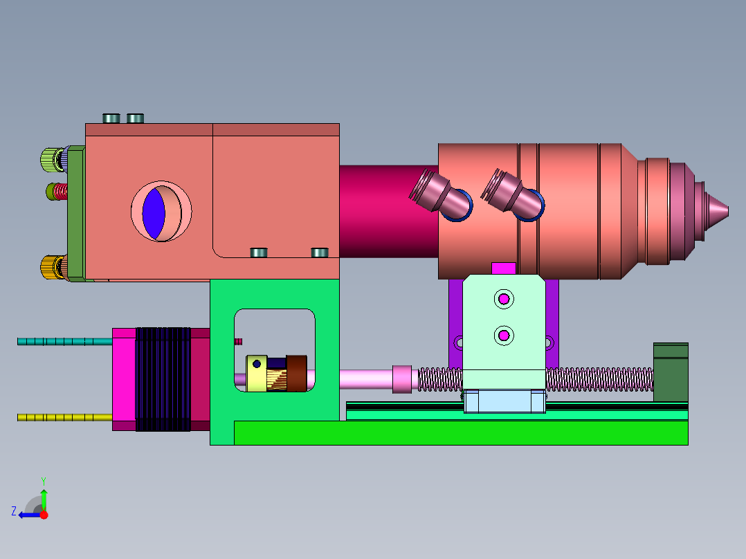 防结露功能的激光头结构右视图