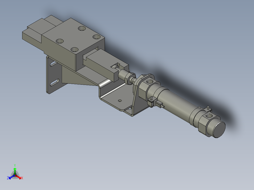 LXYC-BOSS040100阻挡机构正等轴测图