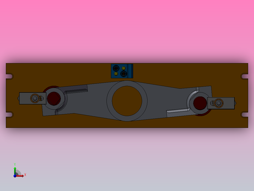 831006铣断夹具含三维cad说明书设计前视图