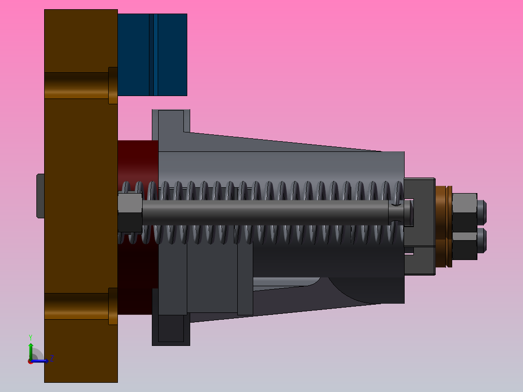 831006铣断夹具含三维cad说明书设计左视图