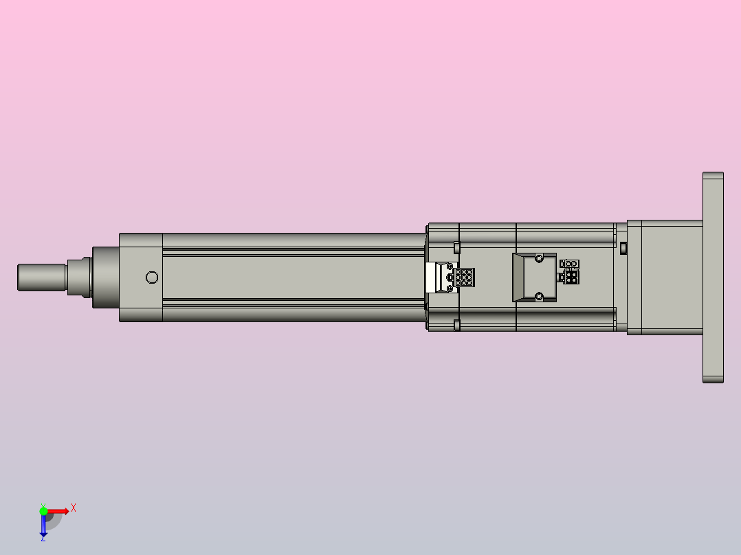 轻载电动缸TPA-ESR50-1610C-L200-MR-FB-W-P40-C3俯视图