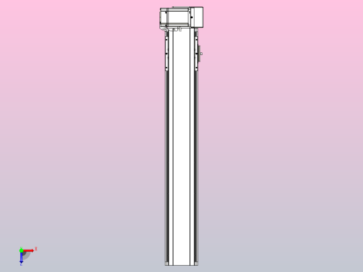 皮带直线轴半封闭可选导轨TPA-HNB-105D-90-L550-LU-Y-P20-N3俯视缩略图
