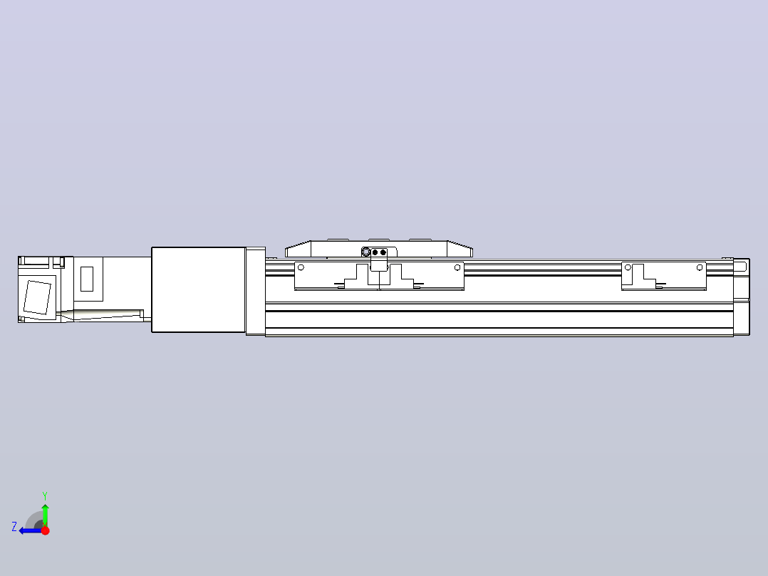 滚珠丝杠直线轴内置导轨TPA-GCR-50-1210C-L150-M-M10-N3右视图
