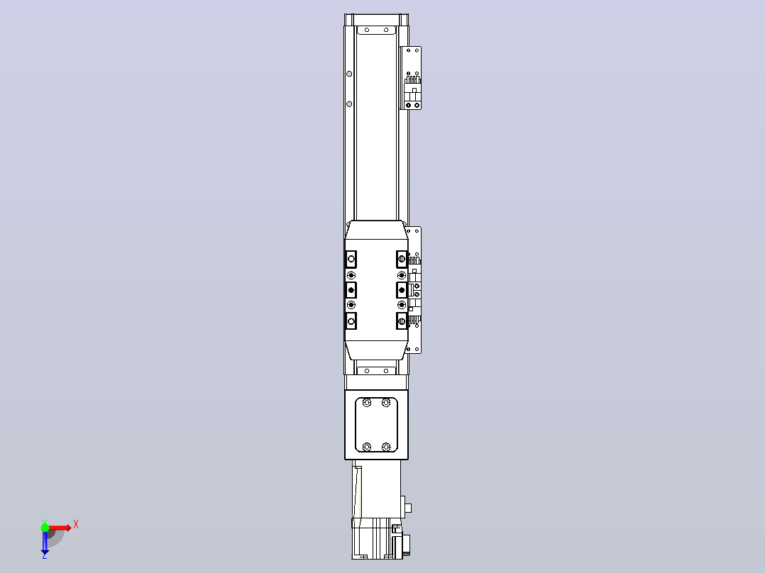 滚珠丝杠直线轴内置导轨TPA-GCR-50-1210C-L150-M-M10-N3俯视图