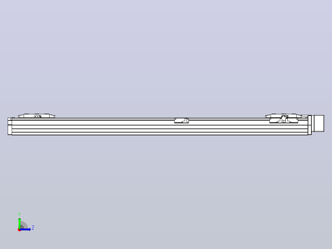 滚珠丝杠线性轴TPA-GCRS-80-1610C-L350-ML-M20-N3左视图