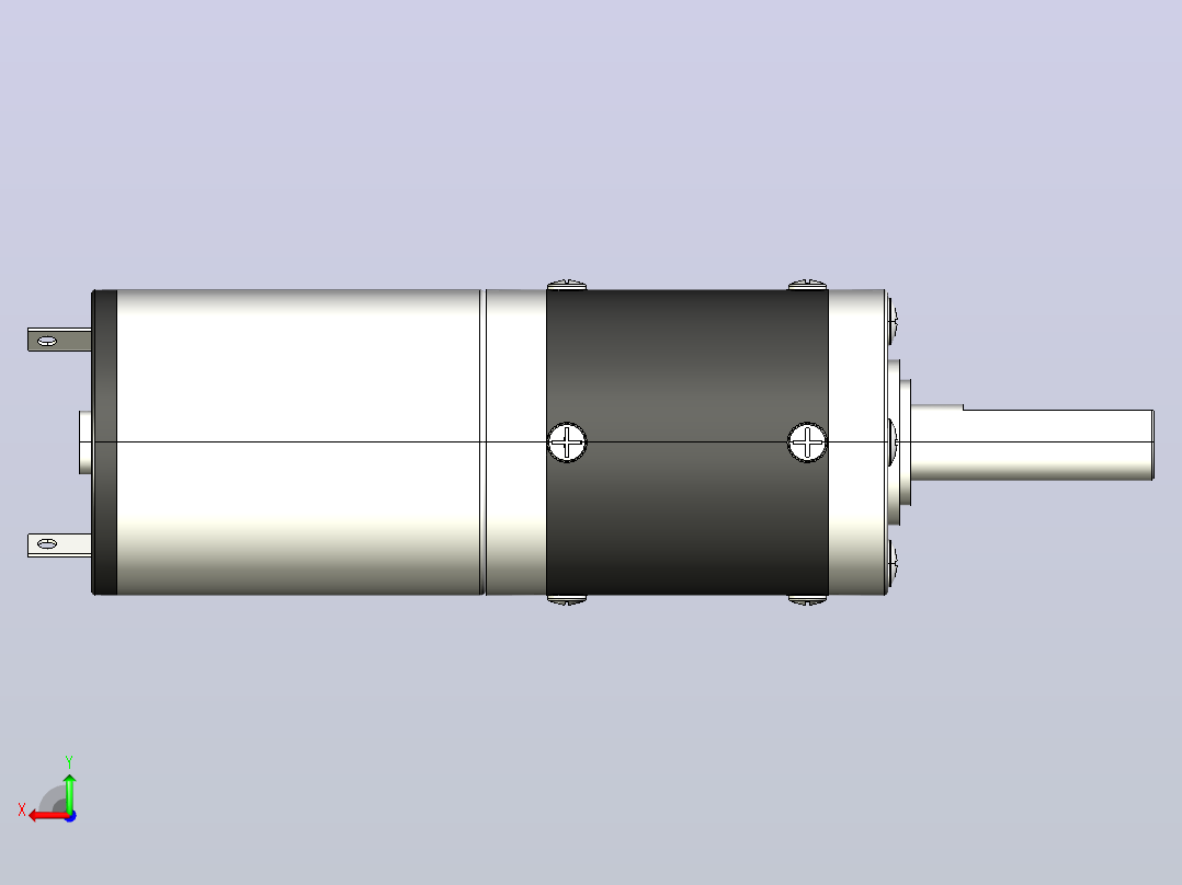 DFX24R 永磁直流行星齿轮减速电机[RF370-14300(P)]后视图