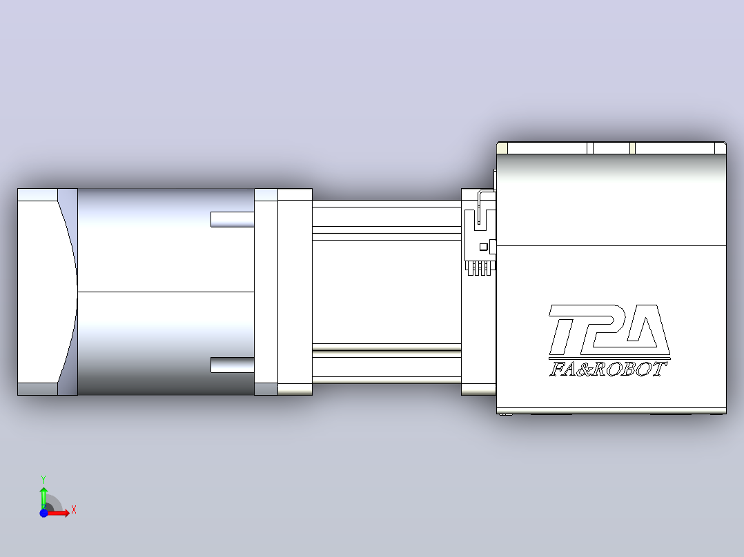 带式直线轴半闭式TPA-ONB-100-232-L1250-DR-J90-N3前视图
