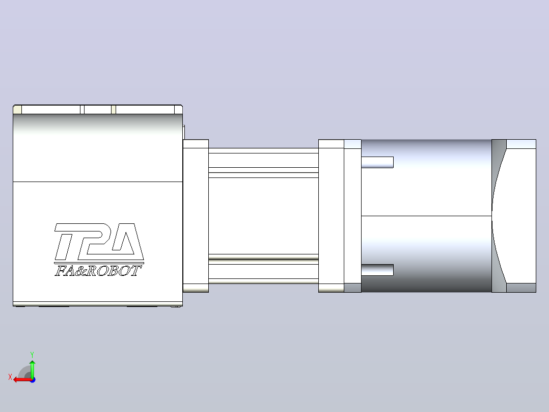 带式直线轴半闭式TPA-ONB-100-232-L1250-DR-J90-N3后视图