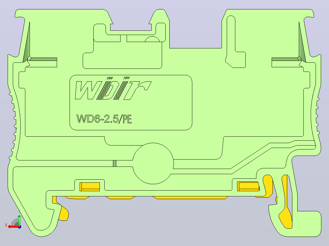 电器通用端子台ZIW92-2.5后视图