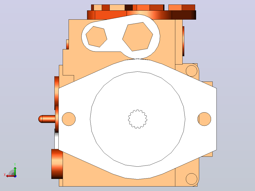 SA6D 变量柱塞泵(K3SP36C)[SA6D变量柱塞泵]主视图