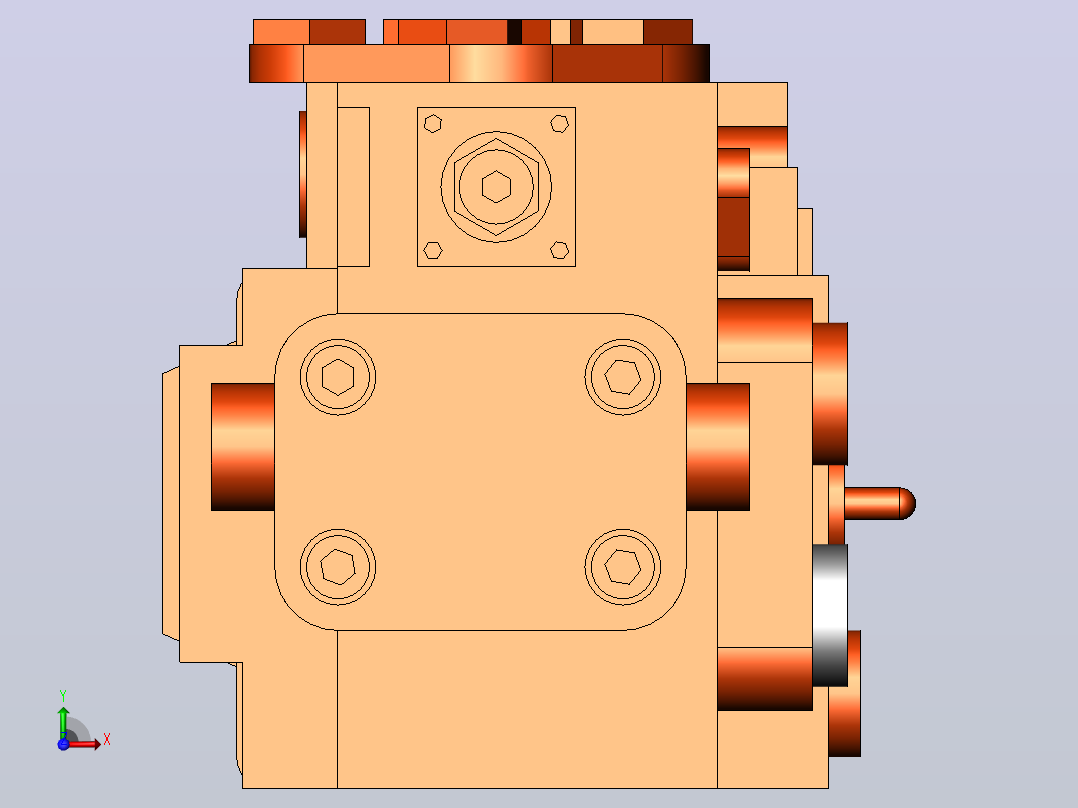 SA6D 变量柱塞泵(K3SP36C)[SA6D变量柱塞泵]前视图