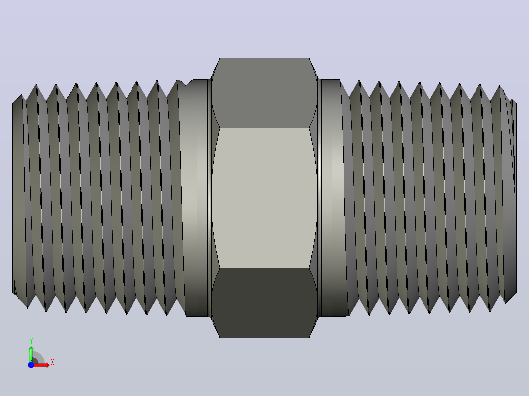 三通-六角-38 NPT 管件-111前视图