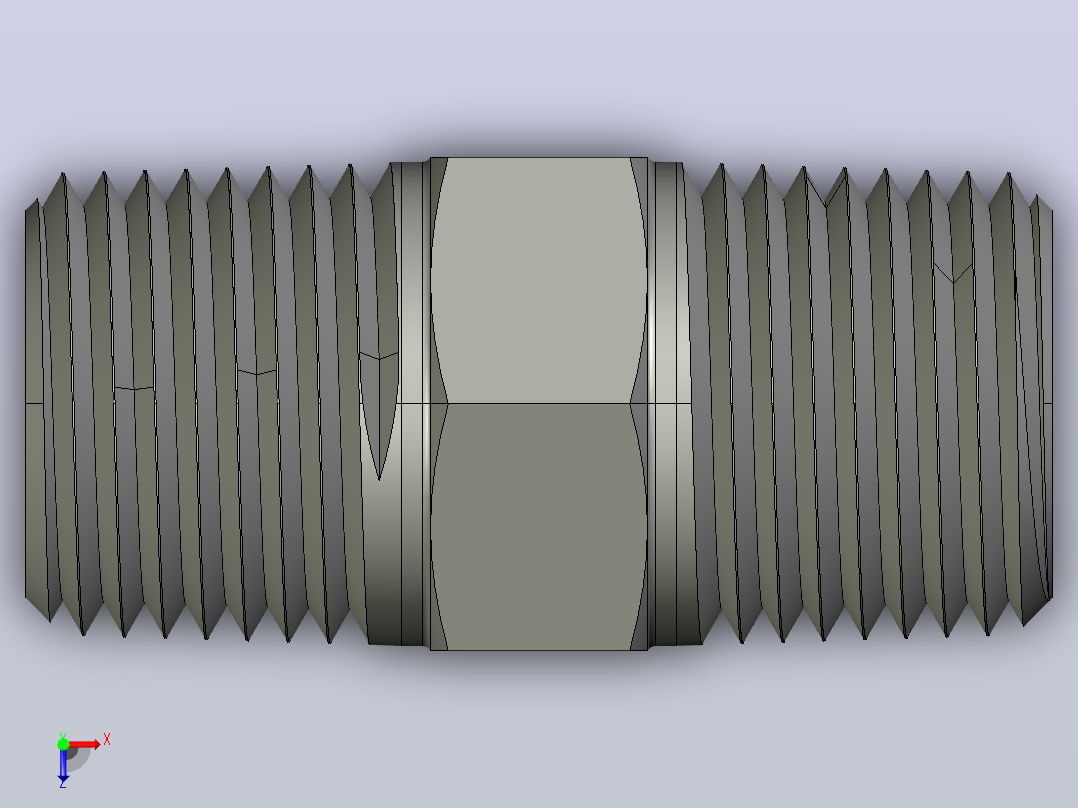 三通-六角-38 NPT 管件-111俯视图