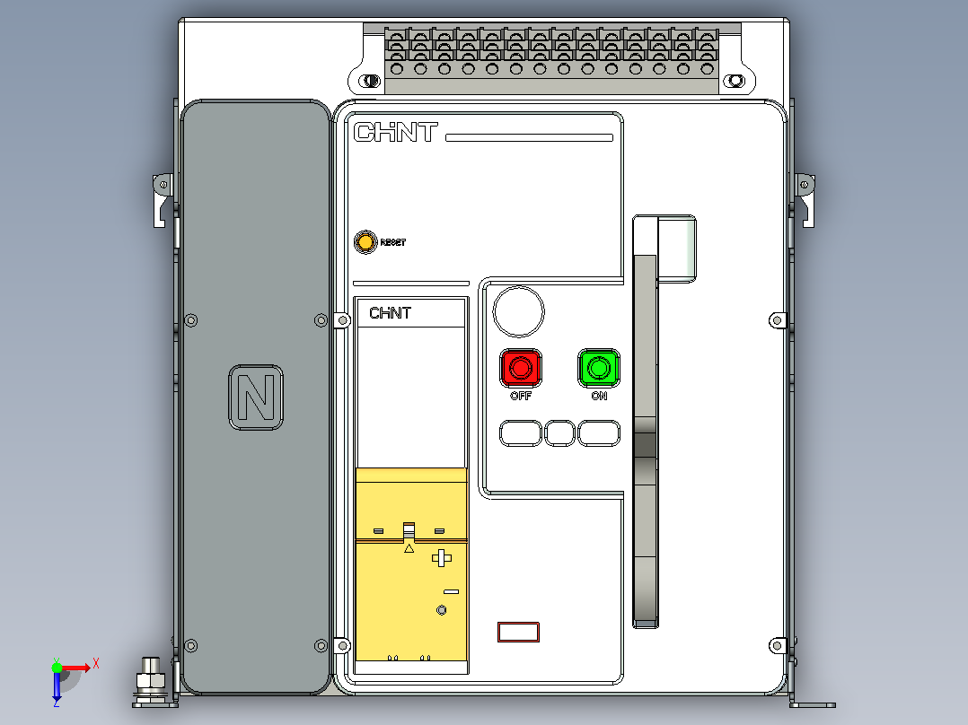 NA5-1600N_H200-630 F4万能式断路器三维模型202410俯视图