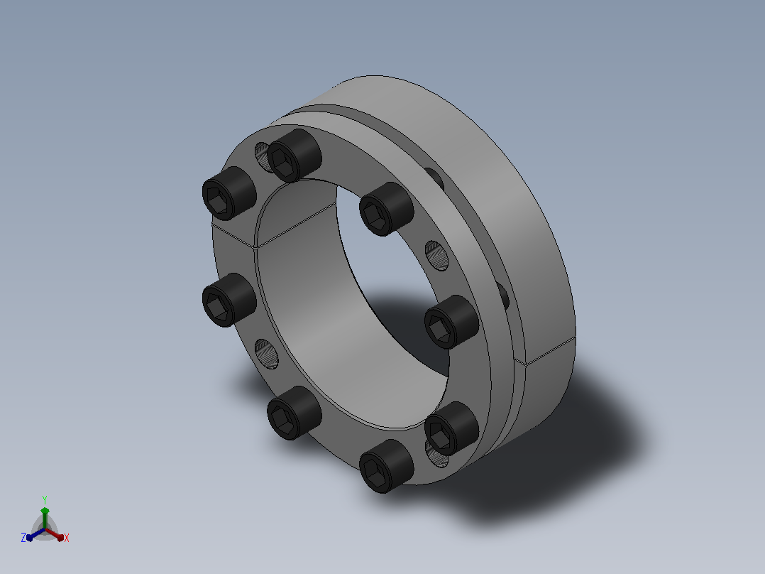 R05型胀紧联接套_R05-100-145正等轴测图