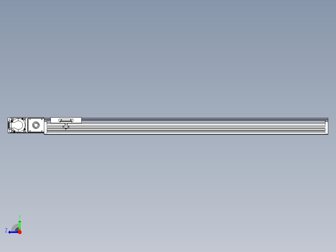 皮带直线轴半封闭可选导轨TPA-HNB-120D-110-L950-ML-Y-P40-N3右视图