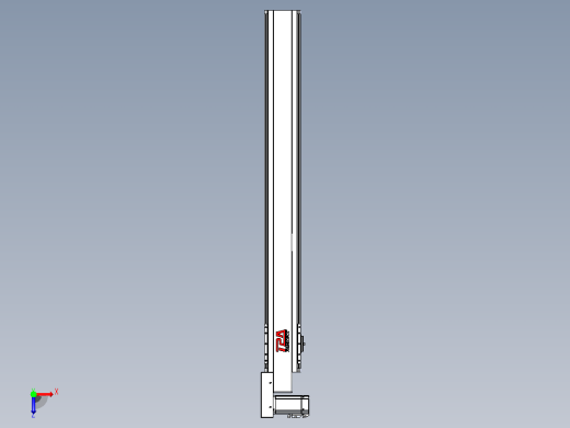 皮带直线轴半封闭可选导轨TPA-HNB-120D-110-L950-ML-Y-P40-N3俯视缩略图
