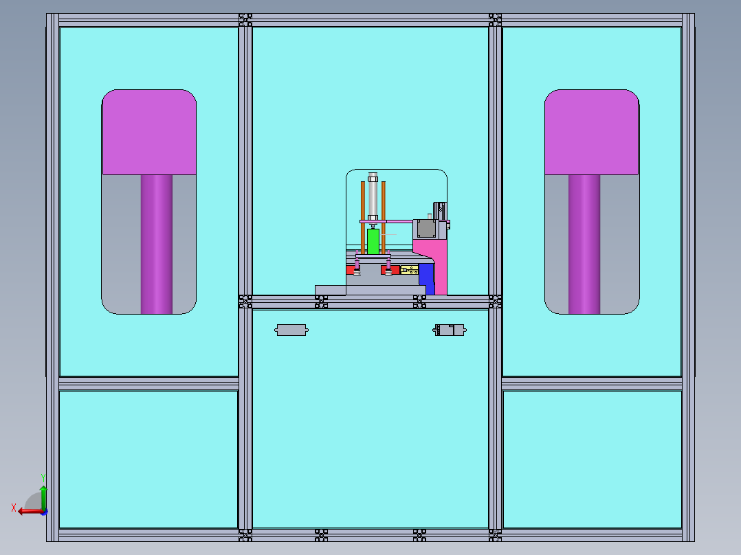 在线试超声波生产线 后视图