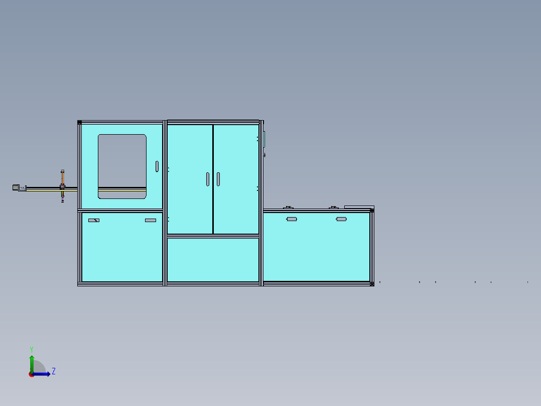 在线试超声波生产线 左视图