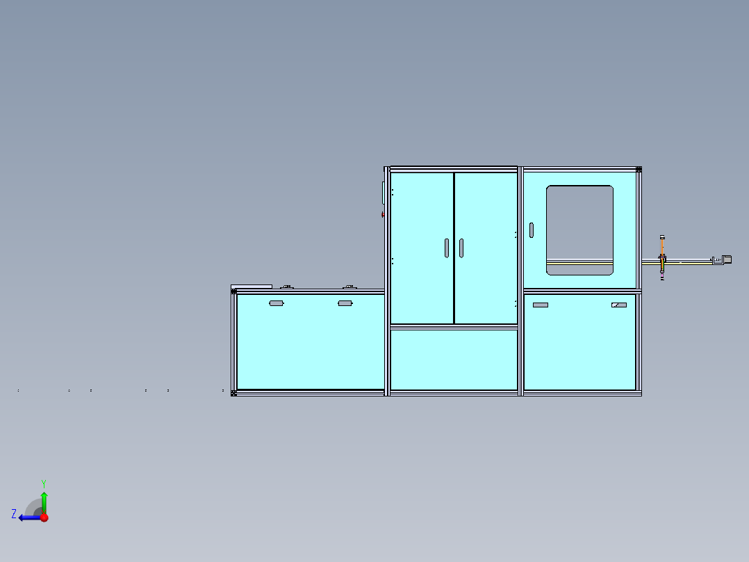 在线试超声波生产线 右视图