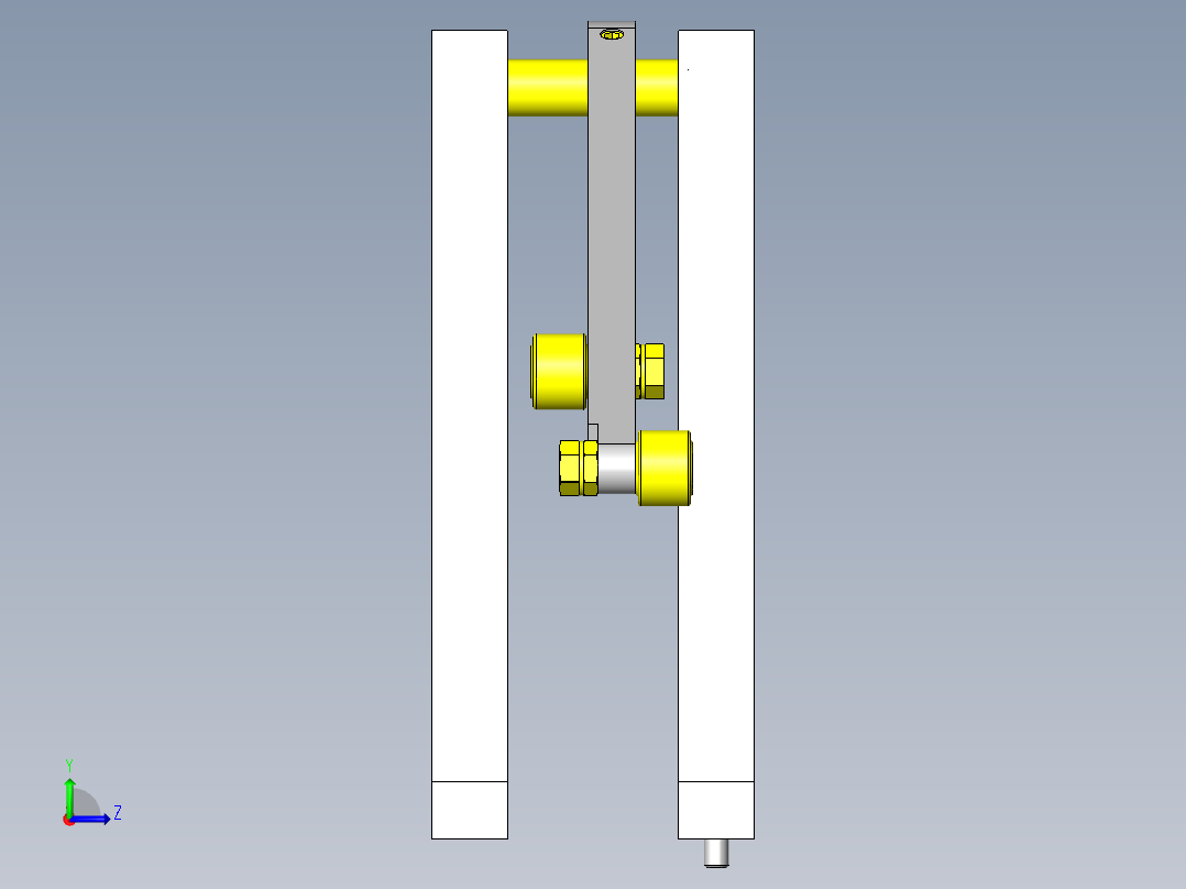 利用凸轮轴承和链条的逃离卷帘左视图