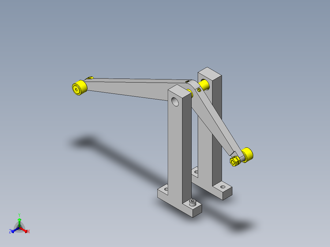 利用凸轮轴承和链条的逃离卷帘正等轴测图