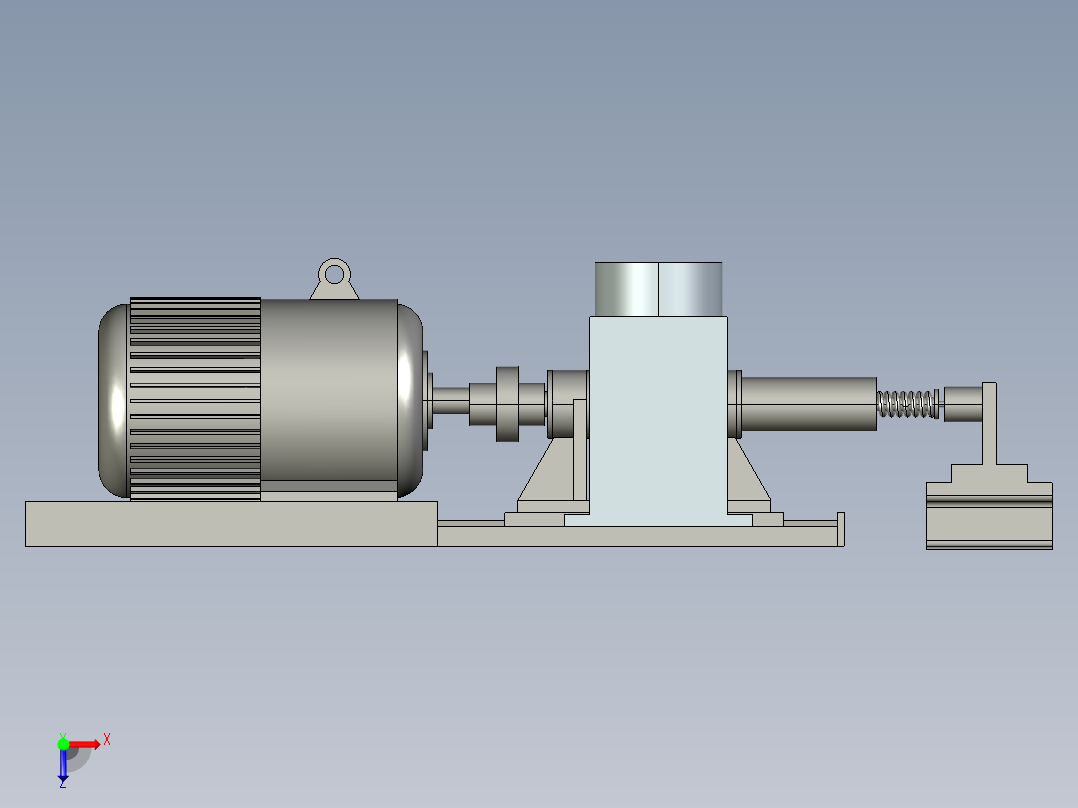 电主轴-轴承特性试验台设计俯视图