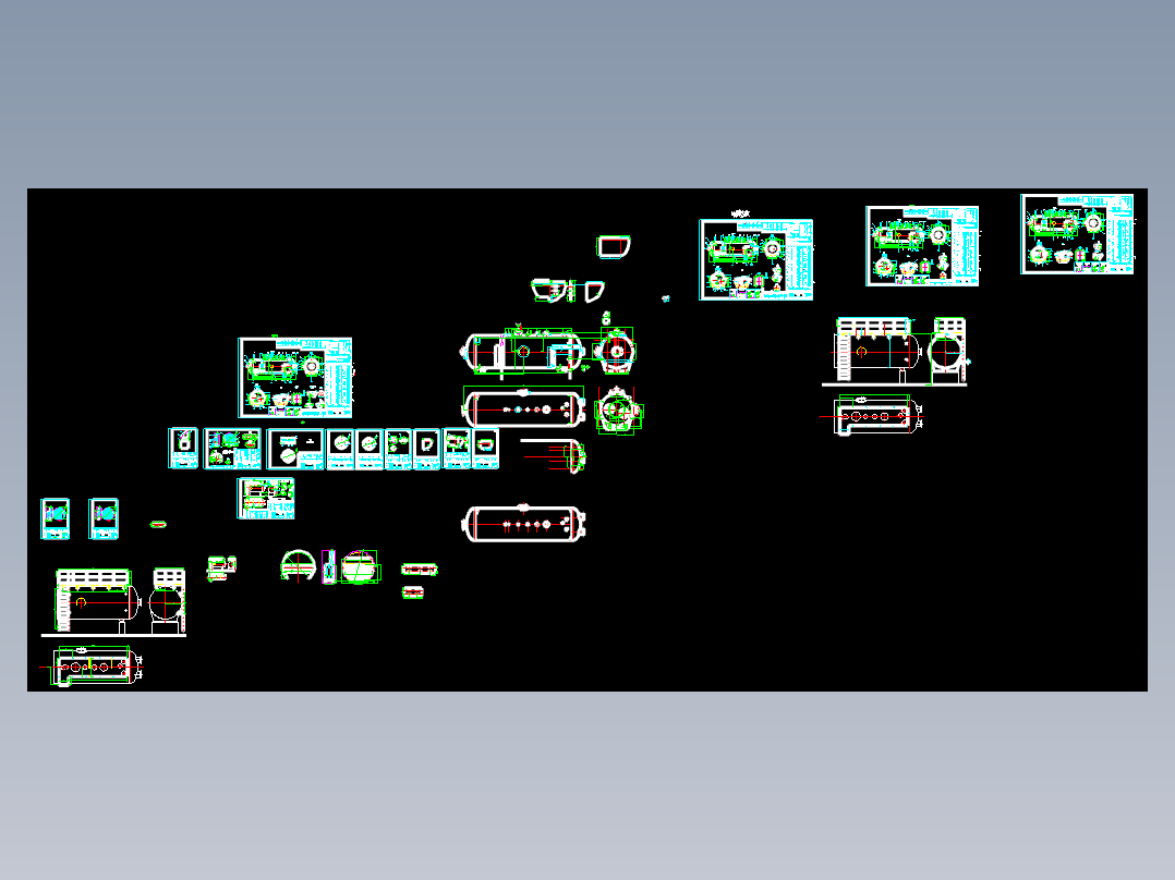 DN2400油气水三相分离器构造图CAD图纸