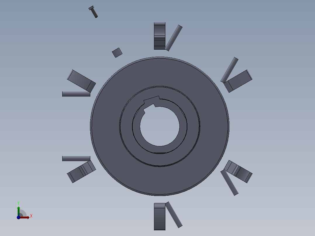 SW2011含特征层状离合器前视图