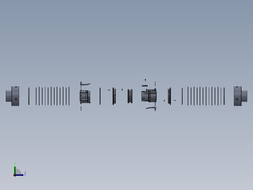 SW2011含特征层状离合器左视图