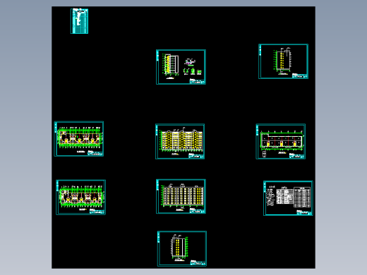 某七层框架结构住宅楼设计全套图纸及计算书4000平米左右