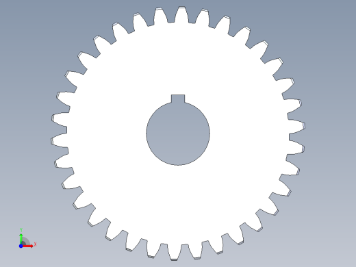 正齿轮压力角20 -48dp-20pa-34t spur gear前视缩略图