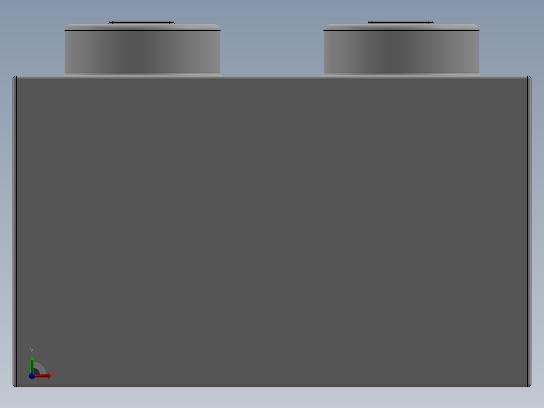 乐高套装 4421基本积木-300301 White Brick 2 x 2.SLDPRT前视图