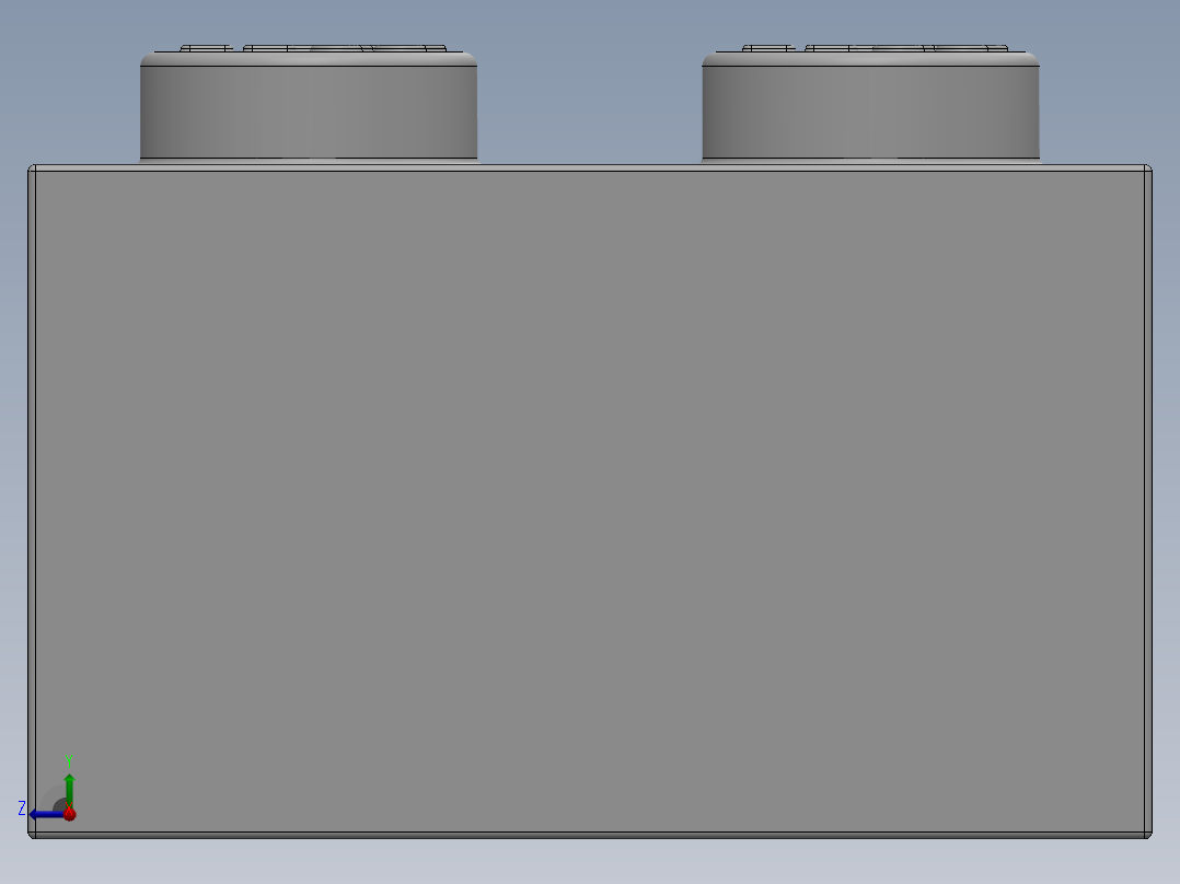 乐高套装 4421基本积木-300301 White Brick 2 x 2.SLDPRT右视图