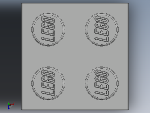 乐高套装 4421基本积木-300301 White Brick 2 x 2.SLDPRT俯视缩略图