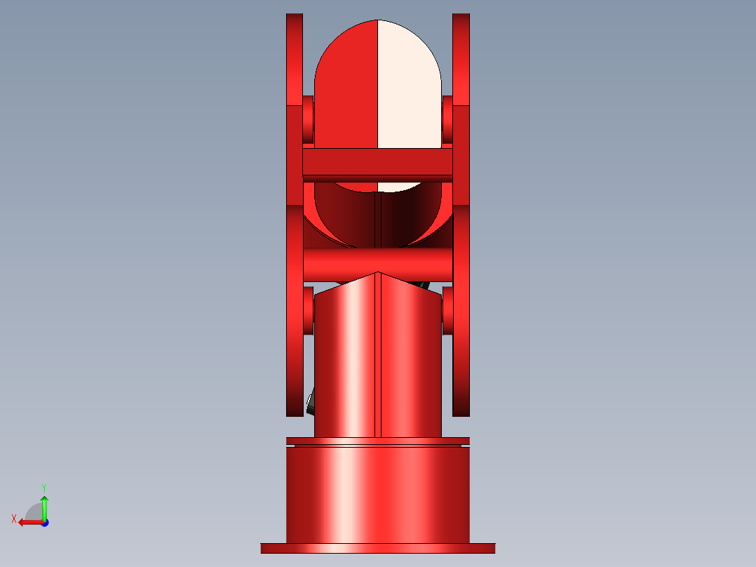 齿轮式机械夹爪后视图