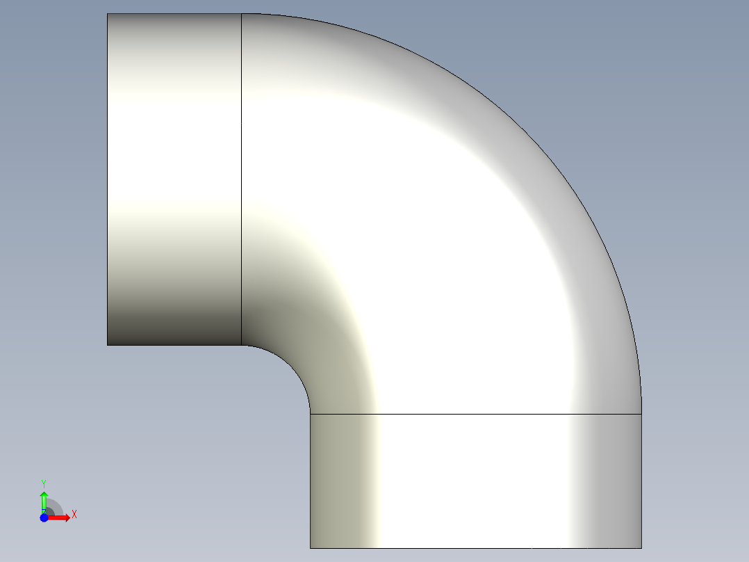 2GIC (B) 90用溶剂焊接的弯头弯头前视图