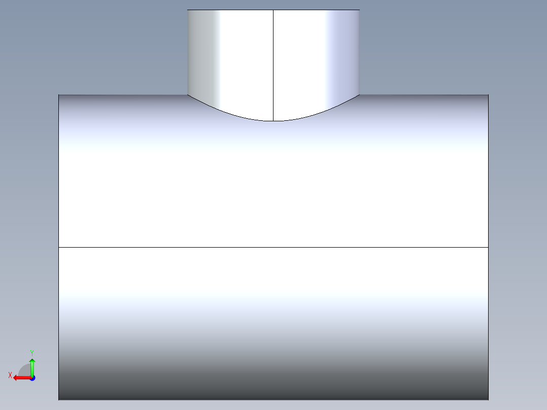 聚氯乙烯配件02-Sch80_ReducingTee_SxSxS_801-337_3.5in x 1.5in后视图