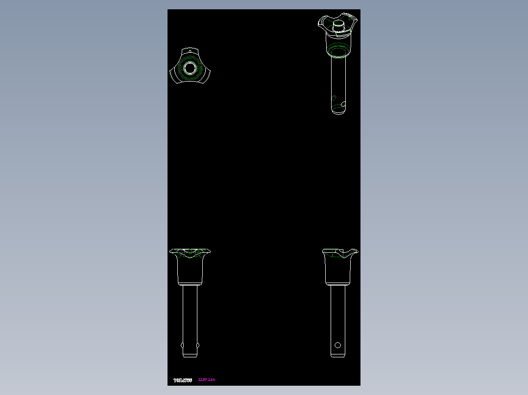 定位扣件2237-2D多系列多零件图纸模型