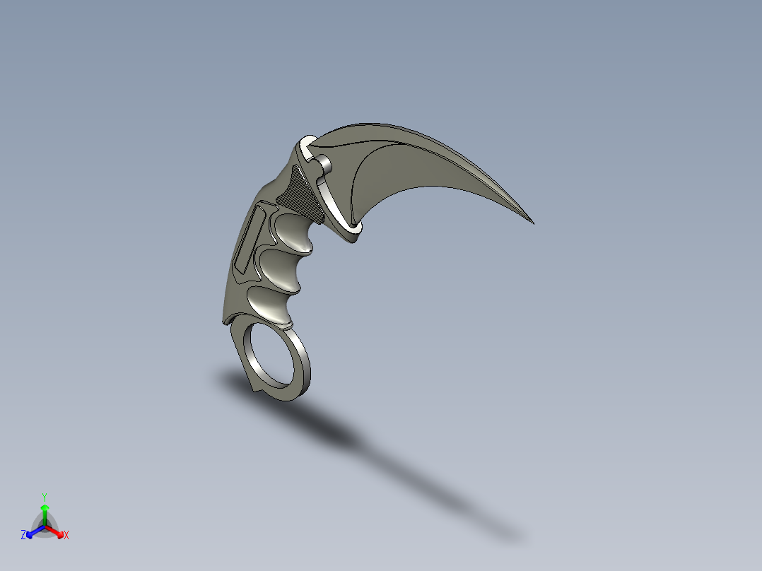 卡兰比特刀CSGO正等轴测图