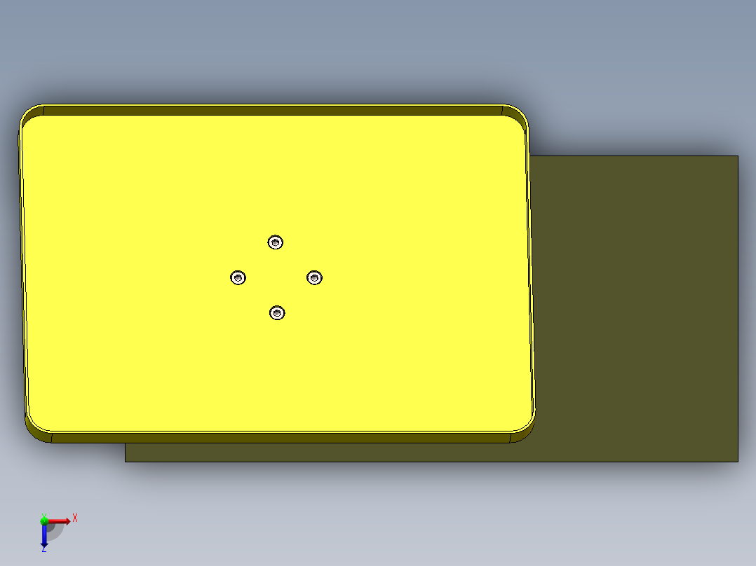 偏心摇摆机构1俯视图