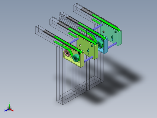 平皮带流水线返回端模块正等轴测缩略图