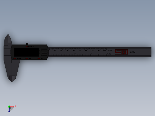 数显卡尺 3D俯视缩略图