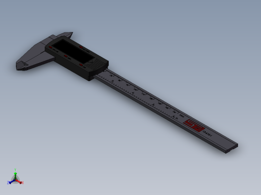 数显卡尺 3D正等轴测缩略图