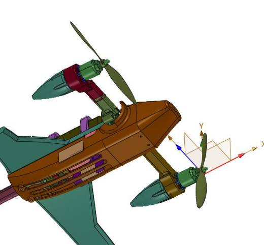 垂直升降固定翼三轴飞行器缩略图