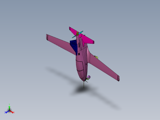 小型具有流线型的飞机BD-5正等轴测缩略图