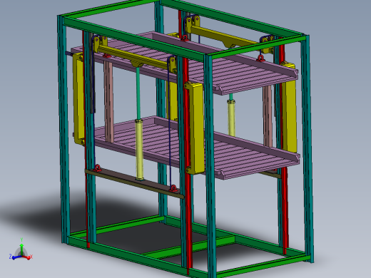 立体车库升降车库(2车位)三维SW模型=1435907==90