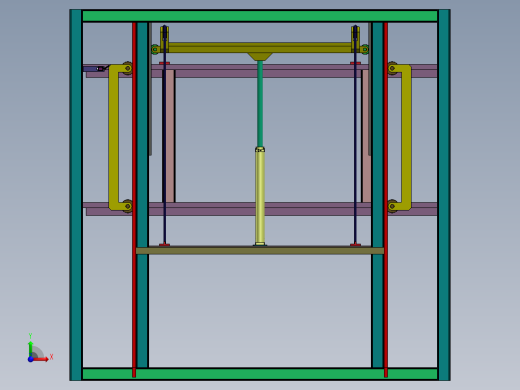 立体车库升降车库(2车位)三维SW模型前视缩略图